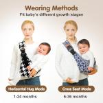 Baby Sling Carrier, Toddler Carrier, 2025 New Baby Carrier Newborn to Toddler, Portable Lightweight Non-Slip Hip Seat Carrier 10-30lbs(Black)