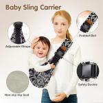 Baby Sling Carrier, Toddler Carrier, 2025 New Baby Carrier Newborn to Toddler, Portable Lightweight Non-Slip Hip Seat Carrier 10-30lbs(Black)