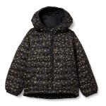 Lightweight Water-Resistant Girls' Puffer Jacket - Black Stars
