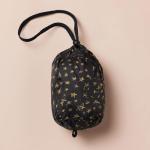 Lightweight Water-Resistant Girls' Puffer Jacket - Black Stars