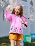 Pink Waterproof Hooded Jacket for Girls (2-3Y)
