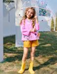 Pink Waterproof Hooded Jacket for Girls (2-3Y)