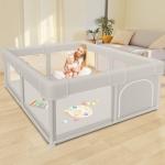 Baby Playpen with Gate for Infants and Toddlers