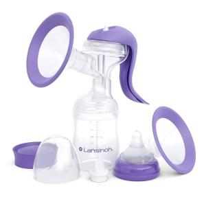 Lansinoh Manual Breast Pump with Baby Bottle