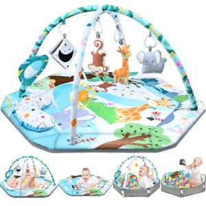 8-in-1 Baby Gym Play Mat with Toys