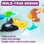 Marine Mold-Free Bath Toys, 6 Pack Set
