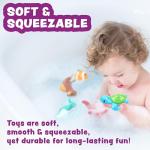 Marine Mold-Free Bath Toys, 6 Pack Set