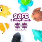 Marine Mold-Free Bath Toys, 6 Pack Set