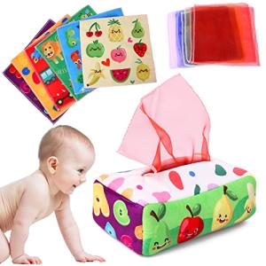 YOGINGO Soft Crinkle Tissue Box Toy for Babies