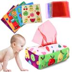 YOGINGO Soft Crinkle Tissue Box Toy for Babies