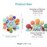 Montessori Sensory Teething Toys for Babies 0-18 Months