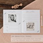 Modern Minimalist Baby Memory Book - Milestone Keepsake
