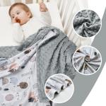 Soft Unisex Baby Blanket with Fox Design, 30x40inch