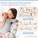 Baby Boy Milestone Blanket with Stickers, 60"x40