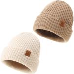 2 Pack Soft Knit Winter Beanies for Baby Boys