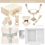 Deluxe Newborn Gift Set with Keepsakes and Blanket