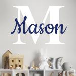Personalized Name Vinyl Wall Decal for Nursery