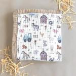 Organic Cotton Muslin Baby Blanket for Swaddling