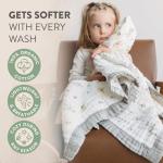 Organic Cotton Muslin Baby Blanket for Swaddling