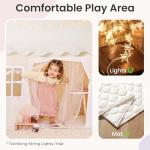Tiny Land Kids Play Tent with Mat and Lights