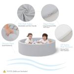 SHJADE Soft Foam Ball Pit for Toddlers, Grey