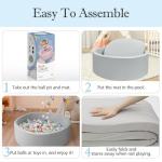 SHJADE Soft Foam Ball Pit for Toddlers, Grey
