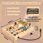 Montessori Busy Board for Toddlers with LED Light