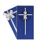 Silver Baby Wall Cross for Baptism Gifts
