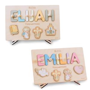 Personalized Cute Name Puzzle for Baby's Baptism