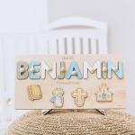 Personalized Cute Name Puzzle for Baby's Baptism