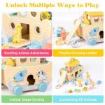 Wooden Noah's Ark Toy for Baptism Gifts