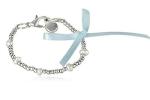 Personalized Silver and Pearl Baby Bracelet