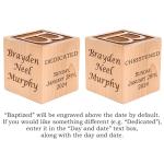 Custom Baby Baptism Wood Block - 3 Sizes Available