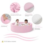 Pink Foam Ball Pit for Toddlers, 35.4