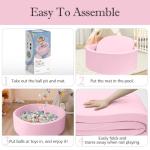 Pink Foam Ball Pit for Toddlers, 35.4