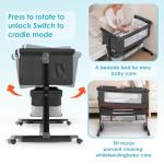 YADAQE Portable Baby Bassinet Bedside Sleeper
