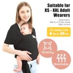 Acrabros Lightweight Hands-Free Baby Wrap Carrier