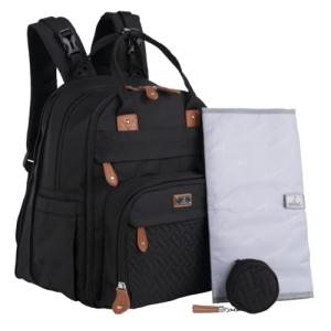 BabbleRoo Extra Large Expandable Diaper Bag Backpack