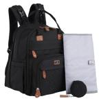 BabbleRoo Extra Large Expandable Diaper Bag Backpack
