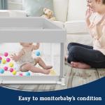 Waterproof Baby Playpen with Mat, 50x50 Inch