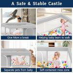 Waterproof Baby Playpen with Mat, 50x50 Inch