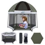 Pamo Babe Portable Playpen with Canopy and Mattress