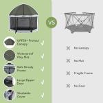Pamo Babe Portable Playpen with Canopy and Mattress
