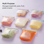 Reusable Silicone Breastmilk Storage Bags - 7 Pack