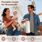 EASYVAVA 22oz Portable Breast Milk Cooler Bottle