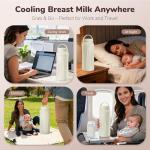 EASYVAVA 22oz Portable Breast Milk Cooler Bottle