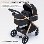 Accombe 2-in-1 Convertible Baby Stroller/Bassinet