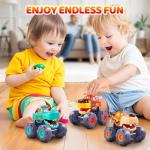 OCATO Pull Back Monster Trucks for Toddlers
