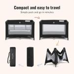 Zazzy Portable Playard with Bassinet and Mattress