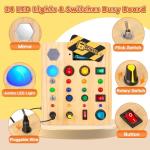 Montessori Busy Board for Toddlers with Lights